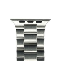 Bandmeister® Armband 3-Segment Edelstahl Business silver für Apple Watch 38/40/41mm