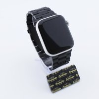 Bandmeister® Armband 3-Segment Edelstahl Business black für Apple Watch 42/44/45mm