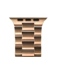 Bandmeister® Armband 3-Segment Edelstahl Business rose gold für Apple Watch 38/40/41mm