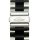 Bandmeister® Armband 3-Segment Edelstahl Business silver-black für Apple Watch 38/40/41mm