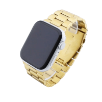 Bandmeister® Armband 3-Segment Edelstahl Business gold für Apple Watch 42/44/45mm