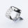 Bandmeister® Armband 3-Segment Edelstahl Business mit Bandmeister-Logo silver für Federsteg Uhr 20mm