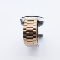 Bandmeister® Armband 3-Segment Edelstahl Business mit Bandmeister-Logo rose gold für Federsteg Uhr 20mm