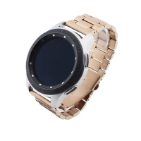 Bandmeister® Armband 3-Segment Edelstahl Business mit Bandmeister-Logo rose gold für Federsteg Uhr 22mm