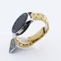 Bandmeister® Armband 3-Segment Edelstahl Business mit Bandmeister-Logo gold für Federsteg Uhr 20mm