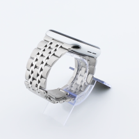Bandmeister® Armband 7-Segment Edelstahl Enterprise silver für Apple Watch 38/40/41mm