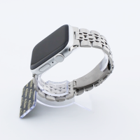 Bandmeister® Armband 7-Segment Edelstahl Enterprise silver für Apple Watch 38/40/41mm