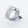 Bandmeister® Armband 7-Segment Edelstahl Enterprise silver für Apple Watch 42/44/45mm