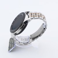 Bandmeister® Armband 7-Segment Edelstahl Enterprise silver-rose gold für Federsteg Uhr 22mm