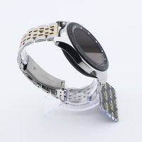 Bandmeister® Armband 7-Segment Edelstahl Enterprise silver-gold für Federsteg Uhr 20mm