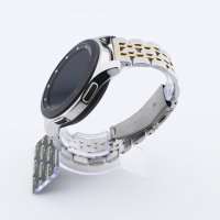 Bandmeister® Armband 7-Segment Edelstahl Enterprise silver-gold für Federsteg Uhr 22mm