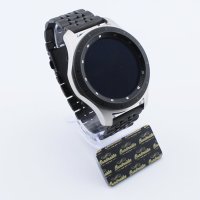 Bandmeister® Armband 7-Segment Edelstahl Enterprise black für Federsteg Uhr 20mm