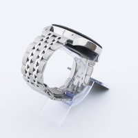 Bandmeister® Armband 7-Segment Edelstahl Enterprise silver für Federsteg Uhr 22mm
