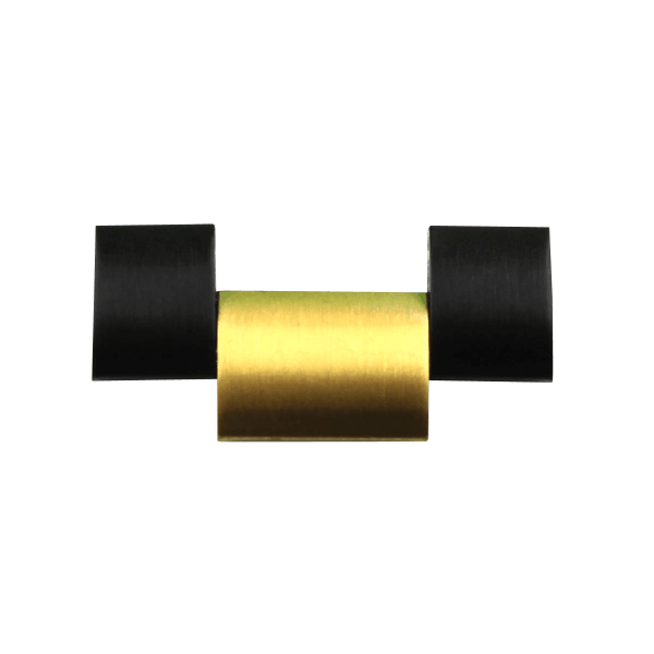 Bandmeister® Einzelglied black-gold für Original Bandmeister® 3-Segment Edelstahl-Gliederband für Federsteg Uhr
