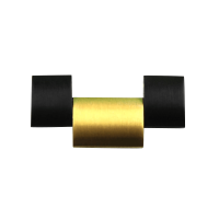 Bandmeister® Einzelglied black-gold für Original Bandmeister® 3-Segment Edelstahl-Gliederband für Federsteg Uhr 22mm