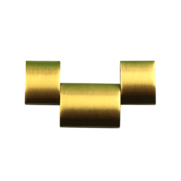 Bandmeister® Einzelglied gold für Original Bandmeister® 3-Segment Edelstahl-Gliederband für Federsteg Uhr 22mm