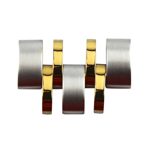 Bandmeister® Einzelglied silver-gold für Original Bandmeister® 7-Segment Edelstahl-Gliederband für Apple Watch 42/44/45mm