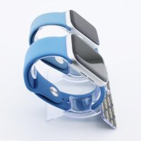 Bandmeister® Armband Silikon für Apple Watch jeansblue M/L 38/40/41mm