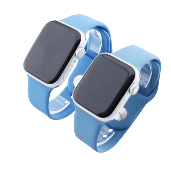 Bandmeister® Armband Silikon für Apple Watch jeansblue S/M 42/44/45/49mm