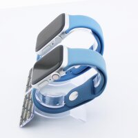 Bandmeister® Armband Silikon für Apple Watch jeansblue S/M 42/44/45/49mm