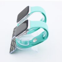 Bandmeister® Armband Silikon für Apple Watch fresh mint S/M 42/44/45/49mm