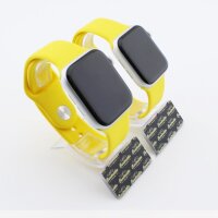 Bandmeister® Armband Silikon für Apple Watch yellow S/M 38/40/41mm