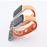 Bandmeister® Armband Silikon für Apple Watch papaya orange S/M 42/44/45/49mm