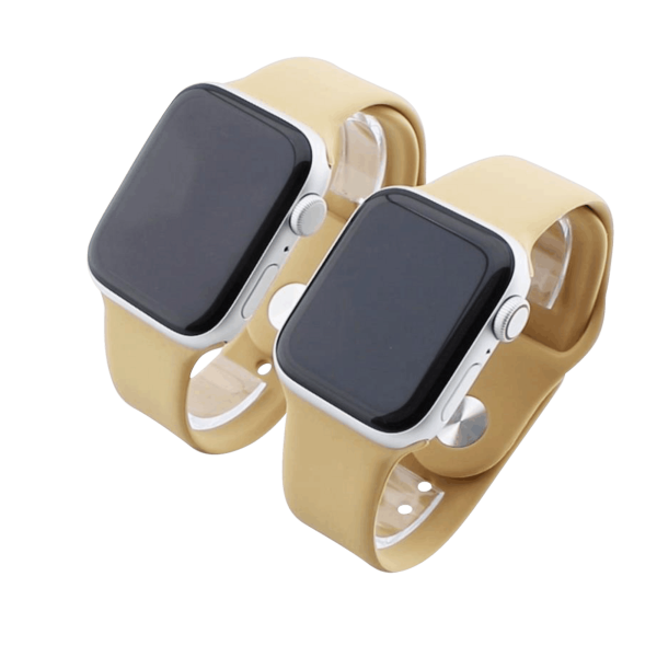 Bandmeister® Armband Silikon für Apple Watch nut brown S/M 42/44/45/49mm