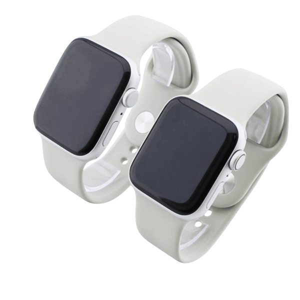 Bandmeister® Armband Silikon für Apple Watch vintage white M/L 38/40/41mm