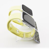 Bandmeister® Armband Silikon für Apple Watch lemon yellow S/M 42/44/45/49mm