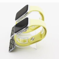 Bandmeister® Armband Silikon für Apple Watch lemon yellow S/M 42/44/45/49mm