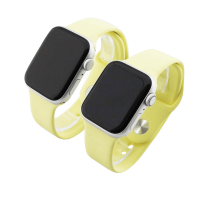 Bandmeister® Armband Silikon für Apple Watch lemon yellow M/L 42/44/45/49mm
