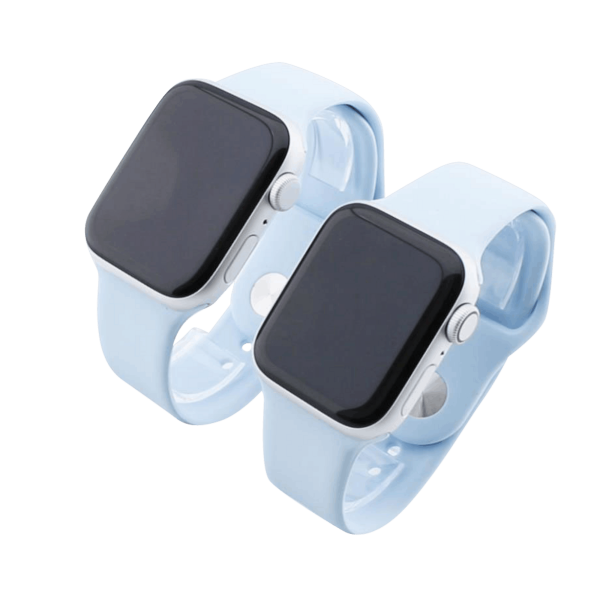 Bandmeister® Armband Silikon für Apple Watch sky blue M/L 42/44/45/49mm