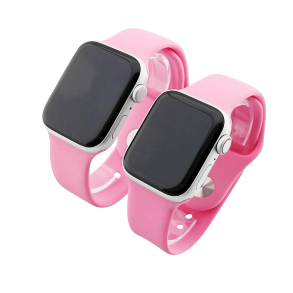 Bandmeister® Armband Silikon für Apple Watch blight pink S/M 38/40/41mm