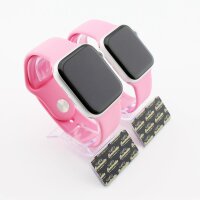 Bandmeister® Armband Silikon für Apple Watch blight pink M/L 42/44/45/49mm