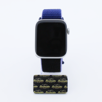 Bandmeister® Armband Flausch Klettverschluss für Apple Watch midnight blue - black 38/40/41mm