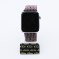 Bandmeister® Armband Flausch Klettverschluss für Apple Watch purple smoke 38/40/41mm