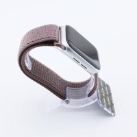 Bandmeister® Armband Flausch Klettverschluss für Apple Watch purple smoke 42/44/45/49mm