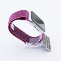 Bandmeister® Armband Flausch Klettverschluss für Apple Watch pitaya 38/40/41mm