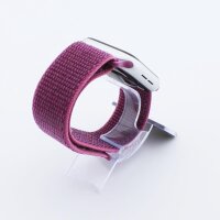 Bandmeister® Armband Flausch Klettverschluss für Apple Watch pitaya 42/44/45/49mm