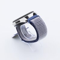 Bandmeister® Armband Flausch Klettverschluss midnight blue für Federsteg Uhr 20mm
