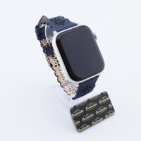 Bandmeister® Armband Echtleder Jasmin blue für Apple Watch 42/44/45mm
