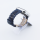 Bandmeister® Armband Echtleder Jasmin blue für Apple Watch 42/44/45mm