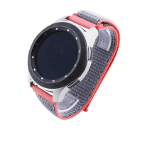 Bandmeister® Armband Flausch Klettverschluss electric pink für Federsteg Uhr 22mm