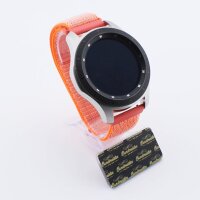 Bandmeister® Armband Flausch Klettverschluss spicy orange für Federsteg Uhr 20mm