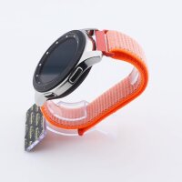 Bandmeister® Armband Flausch Klettverschluss spicy orange für Federsteg Uhr 22mm