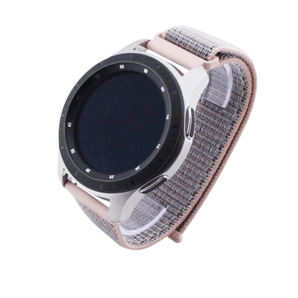 Bandmeister® Armband Flausch Klettverschluss pink sand für Federsteg Uhr 20mm