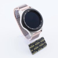Bandmeister® Armband Flausch Klettverschluss pink sand für Federsteg Uhr 22mm