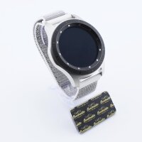 Bandmeister® Armband Flausch Klettverschluss seashell für Federsteg Uhr 22mm