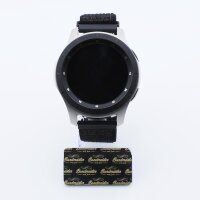 Bandmeister® Armband Flausch Klettverschluss black für Federsteg Uhr 20mm